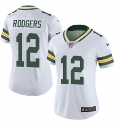 Women's Nike Green Bay Packers #12 Aaron Rodgers Elite White NFL Jersey